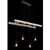 Globo MINA Pendant Light Light wood, black, 4-light sources