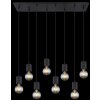 Globo HERMINE Pendant Light black, 8-light sources