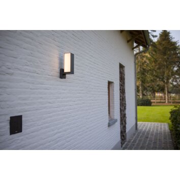 Lutec CUBA Outdoor Wall Light LED anthracite, 1-light source, Motion sensor