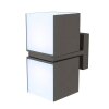 Lutec CUBA Outdoor Wall Light LED anthracite, 2-light sources