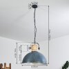 Orny Pendant Light blue, grey, 1-light source