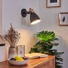 Elm Wall Light anthracite, Light wood, 1-light source