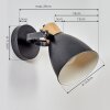 Elm Wall Light anthracite, Light wood, 1-light source