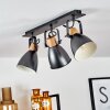 Elm Ceiling Light anthracite, Light wood, 3-light sources