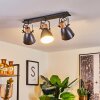 Elm Ceiling Light anthracite, Light wood, 3-light sources