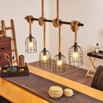 Ayocote Pendant Light brown, black, 4-light sources