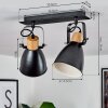 Elm Ceiling Light anthracite, Light wood, 2-light sources