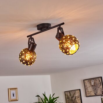 Sunasau Ceiling Light black, 2-light sources
