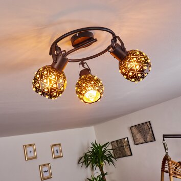 Sunasau Ceiling Light black, 3-light sources