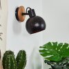 Imana Wall Light Dark wood, black, 1-light source