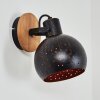 Imana Wall Light Dark wood, black, 1-light source