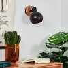 Imana Wall Light Dark wood, black, 1-light source