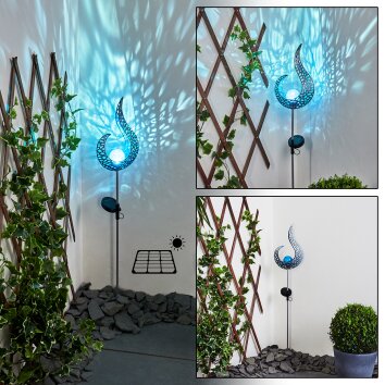 Rovinj solar light LED blue, silver, 1-light source