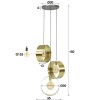 Vegas pendant luminaire gold, 3-light sources
