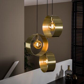 Vegas pendant luminaire gold, 3-light sources