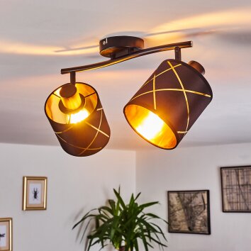 Opatija Ceiling Light black, 2-light sources
