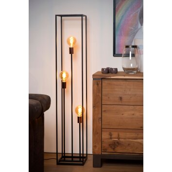 Lucide ARTHUR Floor Lamp black, 3-light sources
