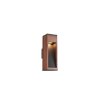 Trio Canning Outdoor Wall Light Dark wood, matt nickel, 1-light source