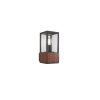 Trio Garonne Outdoor Wall Light Dark wood, matt nickel, 1-light source