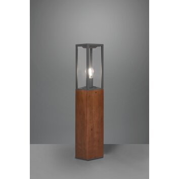 Trio Garonne path light Dark wood, matt nickel, 1-light source