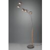 Reality Dito Floor Lamp dark brown, matt nickel, 5-light sources