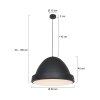 Steinhauer Nimbus Pendant Light black, 1-light source