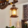 Taktak Pendant Light antique brass, Dark wood, 2-light sources
