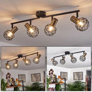 Palmira Ceiling Light gold, black, 4-light sources