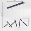 Térou Pendant Light LED anthracite, 6-light sources