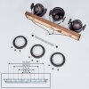 Herford Ceiling Light Dark wood, 3-light sources