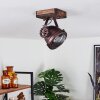 Herford Ceiling Light Dark wood, rust-coloured, 1-light source