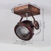 Herford Ceiling Light Dark wood, rust-coloured, 1-light source