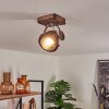 Herford Ceiling Light Dark wood, rust-coloured, 1-light source