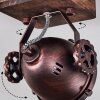 Herford Ceiling Light Dark wood, rust-coloured, 1-light source