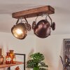 Herford Ceiling Light Dark wood, rust-coloured, 2-light sources