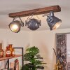 Herford Ceiling Light grey, Dark wood, 3-light sources