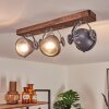 Herford Ceiling Light grey, Dark wood, 3-light sources