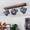 Herford Ceiling Light grey, Dark wood, 3-light sources