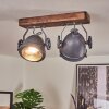 Herford Ceiling Light grey, Dark wood, 2-light sources