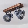 Herford Ceiling Light grey, Dark wood, 2-light sources
