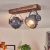 Herford Ceiling Light grey, Dark wood, 2-light sources