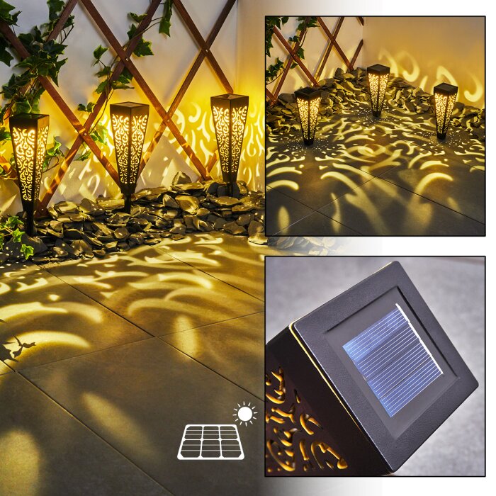 Staranzano solar light LED yellow, black, 1-light source