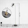 Zuoz Floor Lamp brass, black, 1-light source