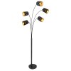 Globo CLARKE Floor Lamp black, 5-light sources