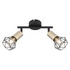 Globo XARA Ceiling Light antique brass, black, 2-light sources
