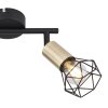 Globo XARA Ceiling Light antique brass, black, 2-light sources