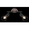 Globo XARA Ceiling Light Wood like finish, black, 2-light sources