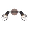 Globo XARA Ceiling Light Wood like finish, black, 2-light sources