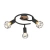 Globo XARA Ceiling Light Light wood, black, 3-light sources