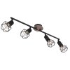 Globo XARA Ceiling Light Light wood, black, 4-light sources